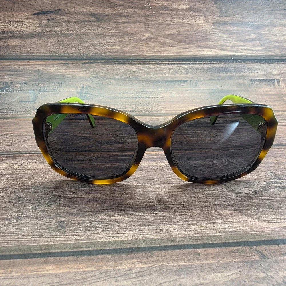 Coach HC 8001 L001 Emma Sunglasses Tortoise Lime Green 5052/13 57-17-135 Square